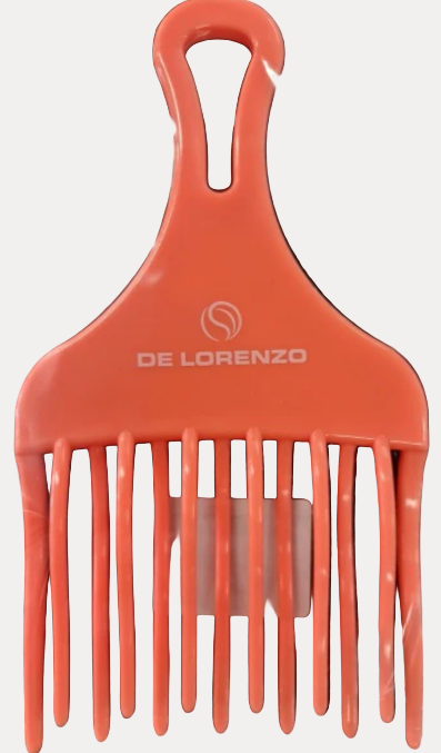 De Lorenzo Curl Tease Comb Large Orange