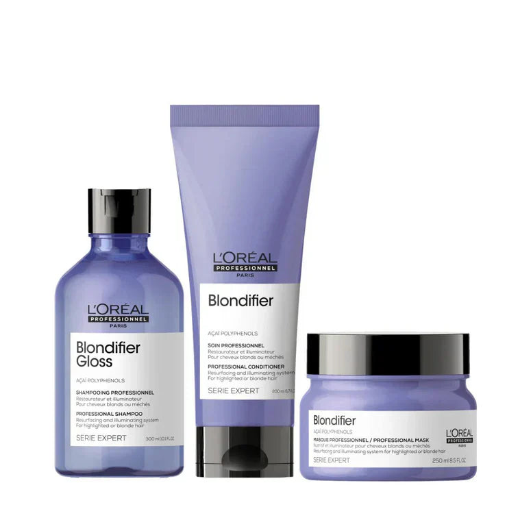 L'Oreal Professionnel Blondifier Gloss Shampoo, Conditioner & Mask Trio