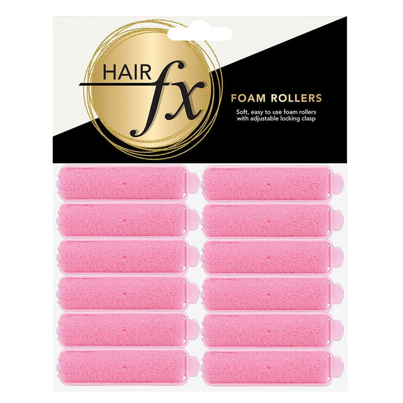 Hair FX Classic Foam Rollers Small - Pink 12pk