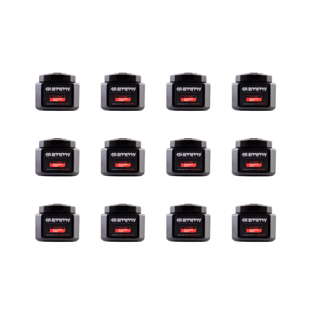 12x Gummy Professional Hair Gel Maximum Hold 700ml (Carton Deal)