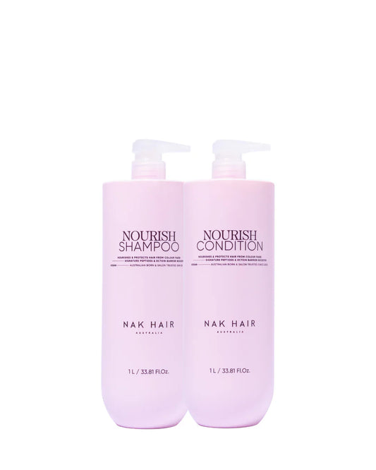 NAK Nourish Shampoo & Conditioner 1L Duo