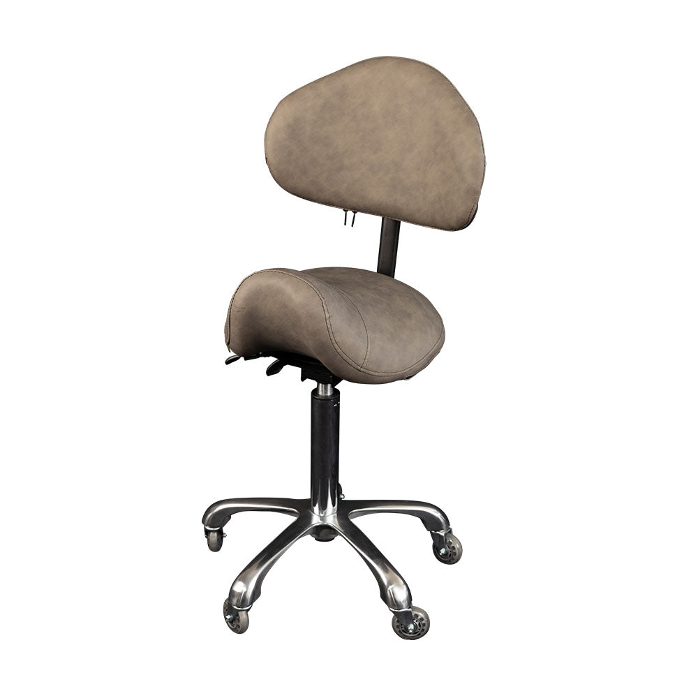 Karma Cradle Mountain Salon Stool with Back No.13 Grey 07071301