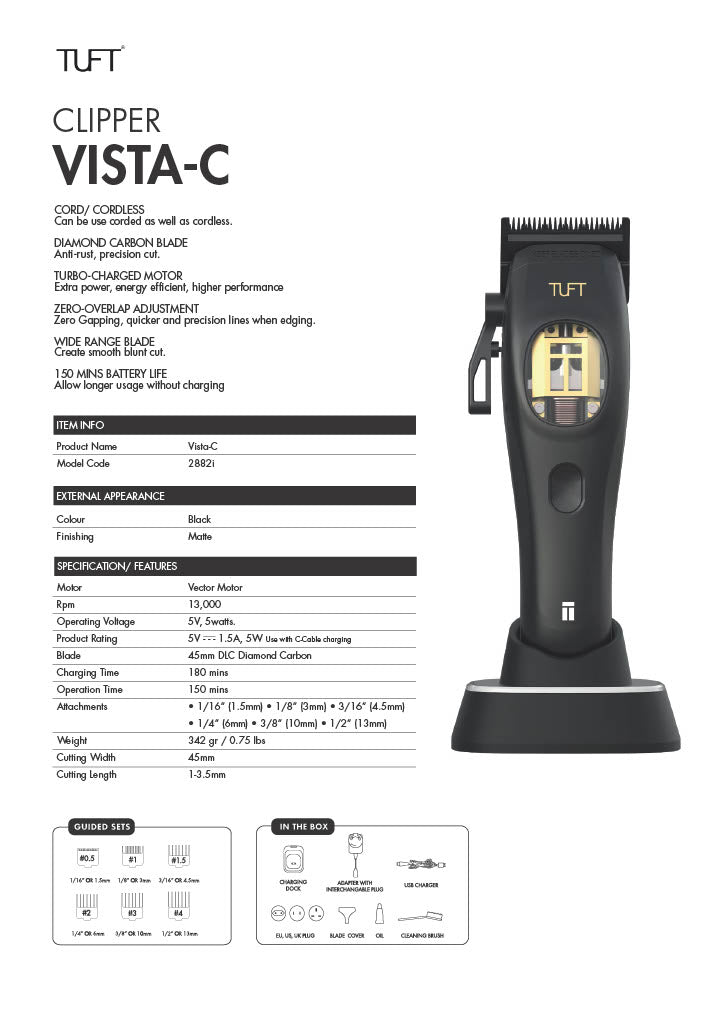 TUFT Vista C Professional Vector Cordless Clipper Set - image 3