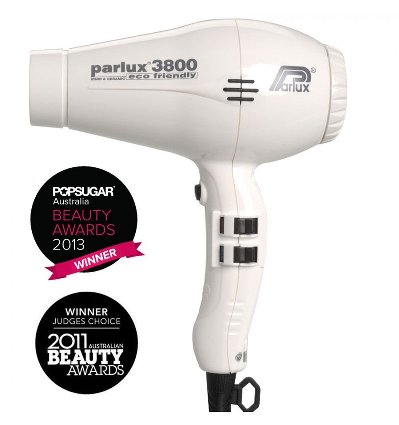 Parlux 3800 Ionic and Ceramic Hair Dryer White