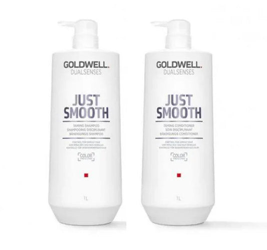 Goldwell Dualsenses Just Smooth Taming 1 Litre Shampoo and Conditioner Duo