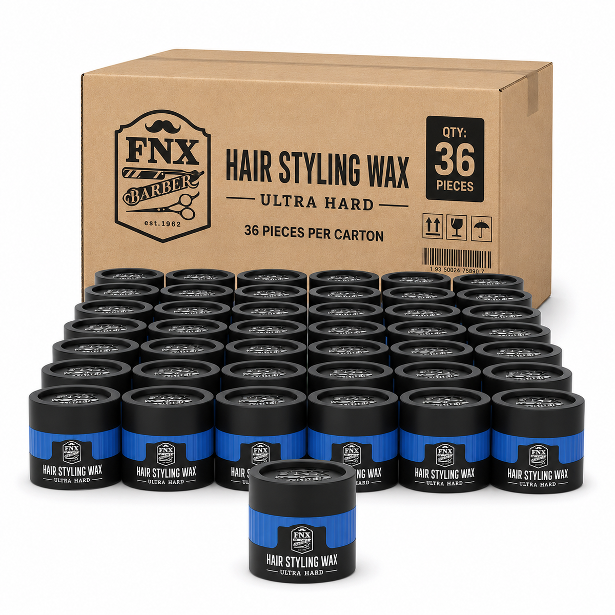 36x Fonex FNX Barber Ultra Hard Hair Styling Wax150ml (Carton Deal)