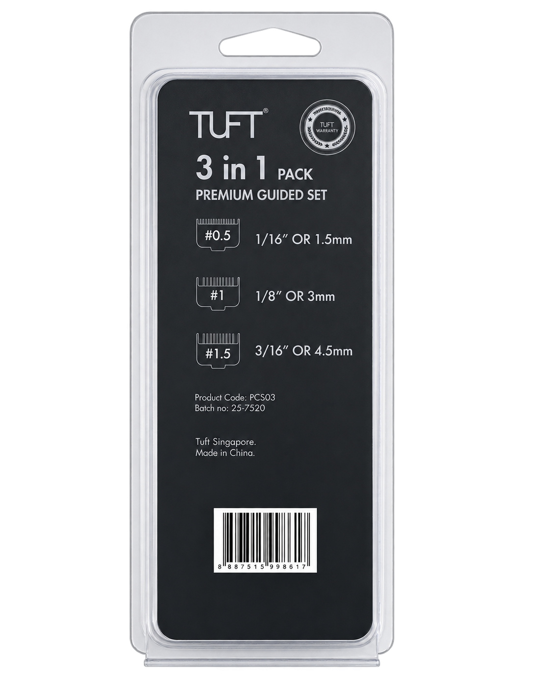 TUFT Non-Magnetic Premium Clipper Comb Attachments - 3 Pack - image 3