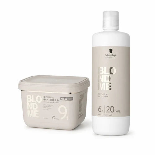 Schwarzkopf BlondMe Premium Lightener 9+ & Developer 9%/ 30 Volume Duo Set