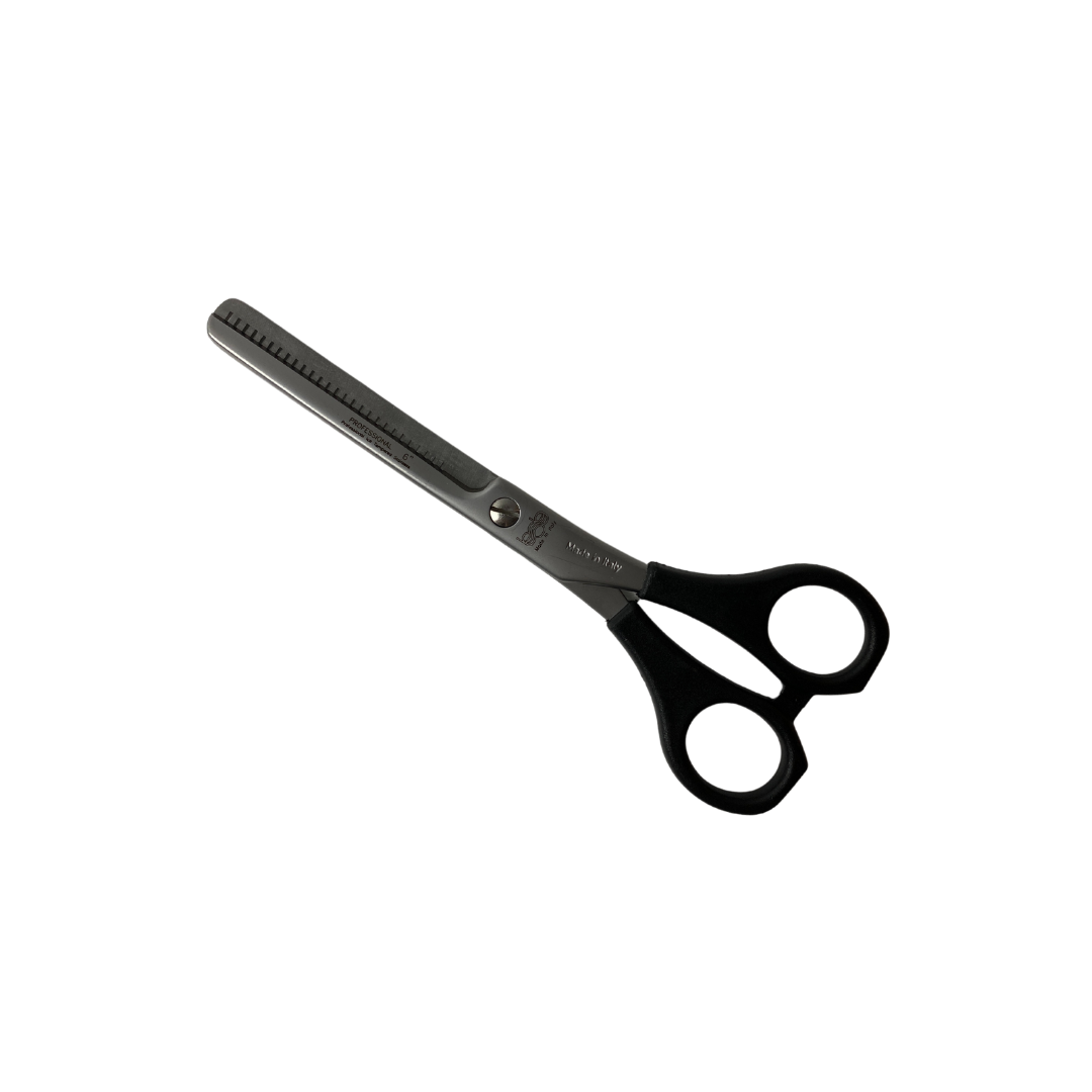 Bob Black Handle 6 inch Thinning Scissors Made In Italy