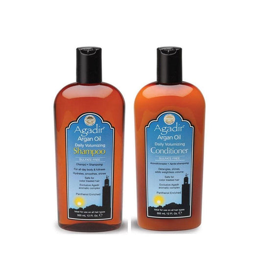 Agadir Argan Oil Daily Volumising Shampoo and Conditioner 366ml Duo Pack