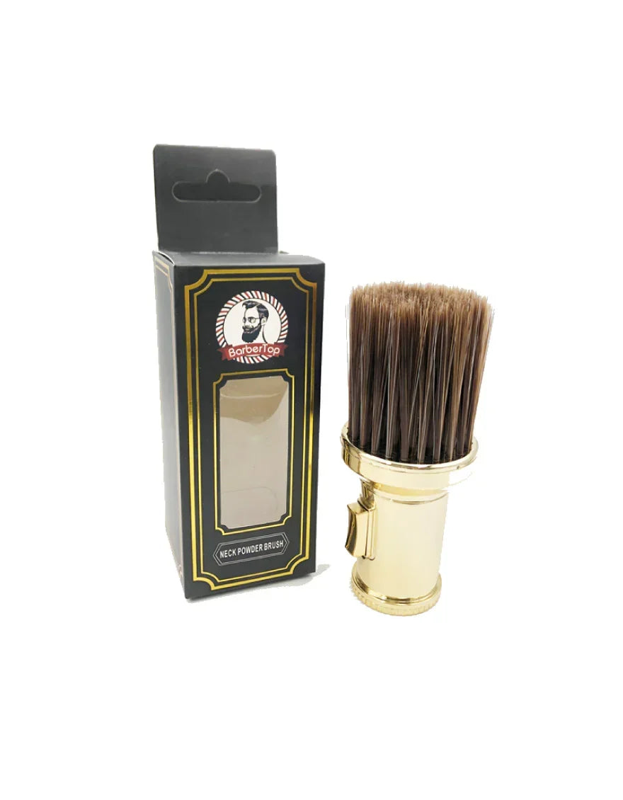 BOB Neck Duster Brush Gold with Talcum Powder Dispenser