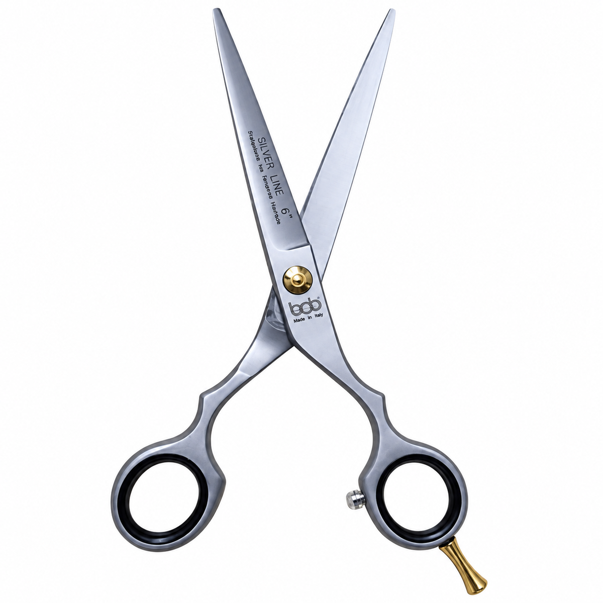 BOB Silver Line Edition 6 Inch Japanese Steel Thinning Scissor 440C - Made In Italy
