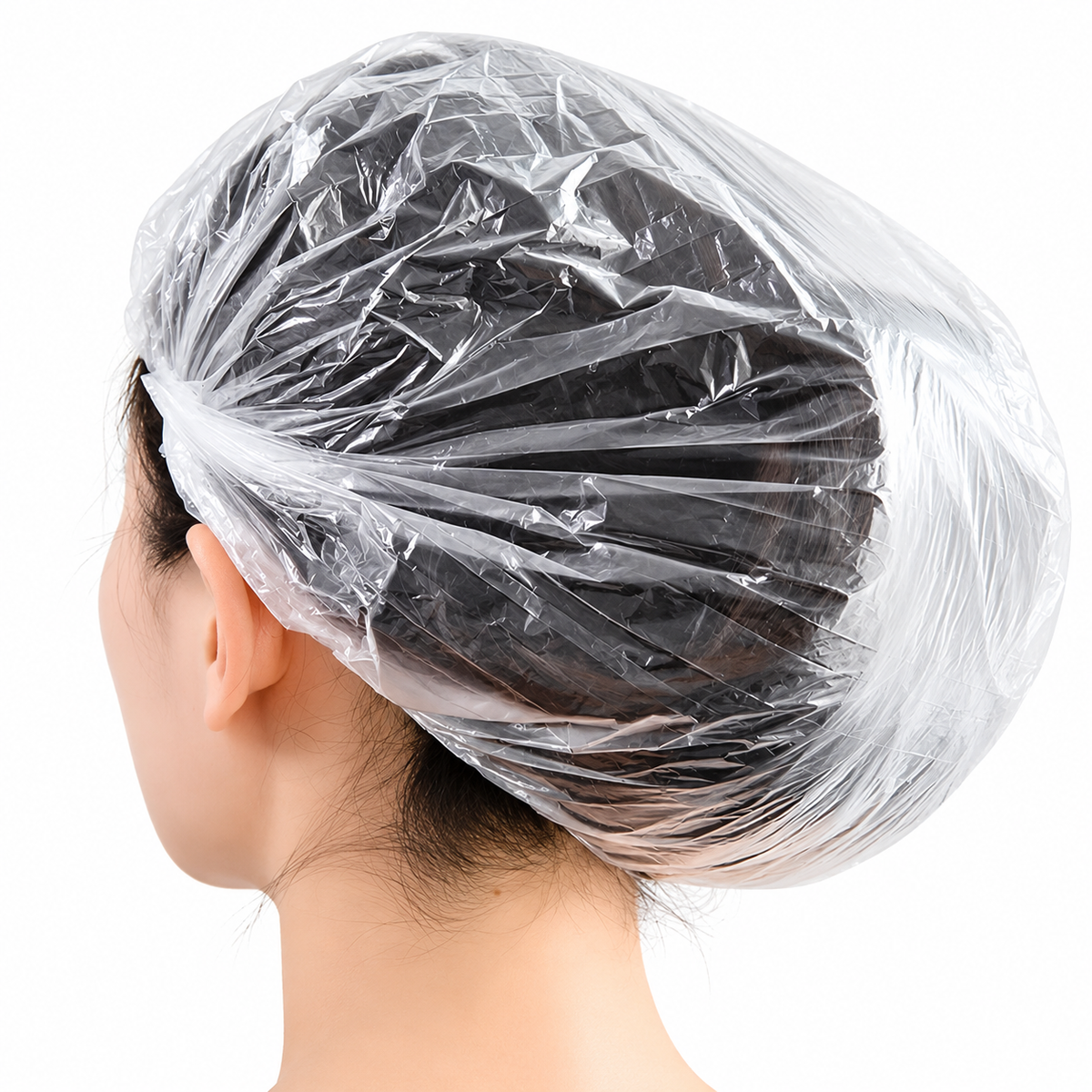 BOB Disposable Plastic Shower Caps 100 Pack – Professional Salon & Spa Hair Covers - image 3