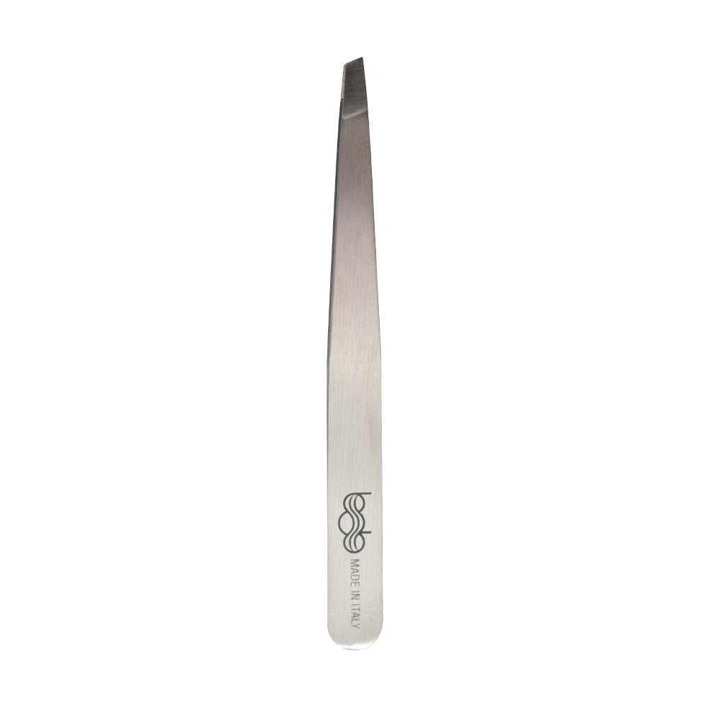 Bob Premium Tweezers Slant Silver - Made in Italy