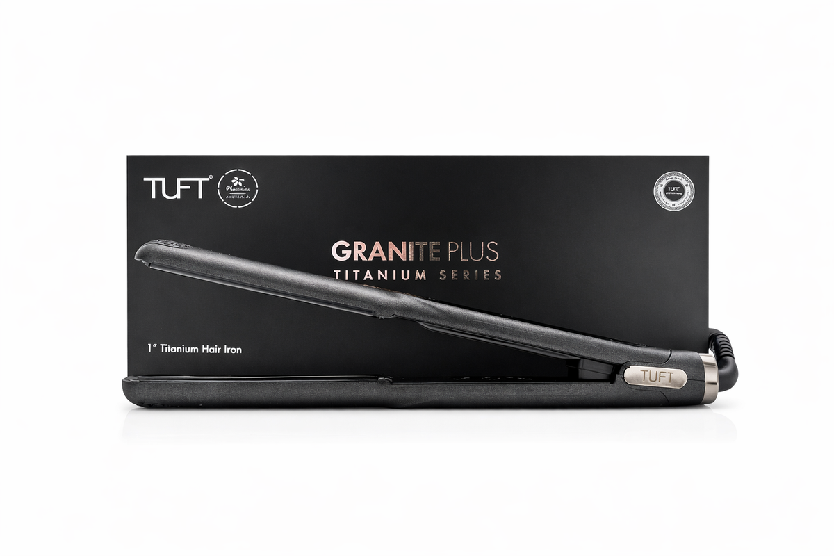 TUFT Floracative Titanium Plate 1inch Hair Straightener 250C Black - image 2