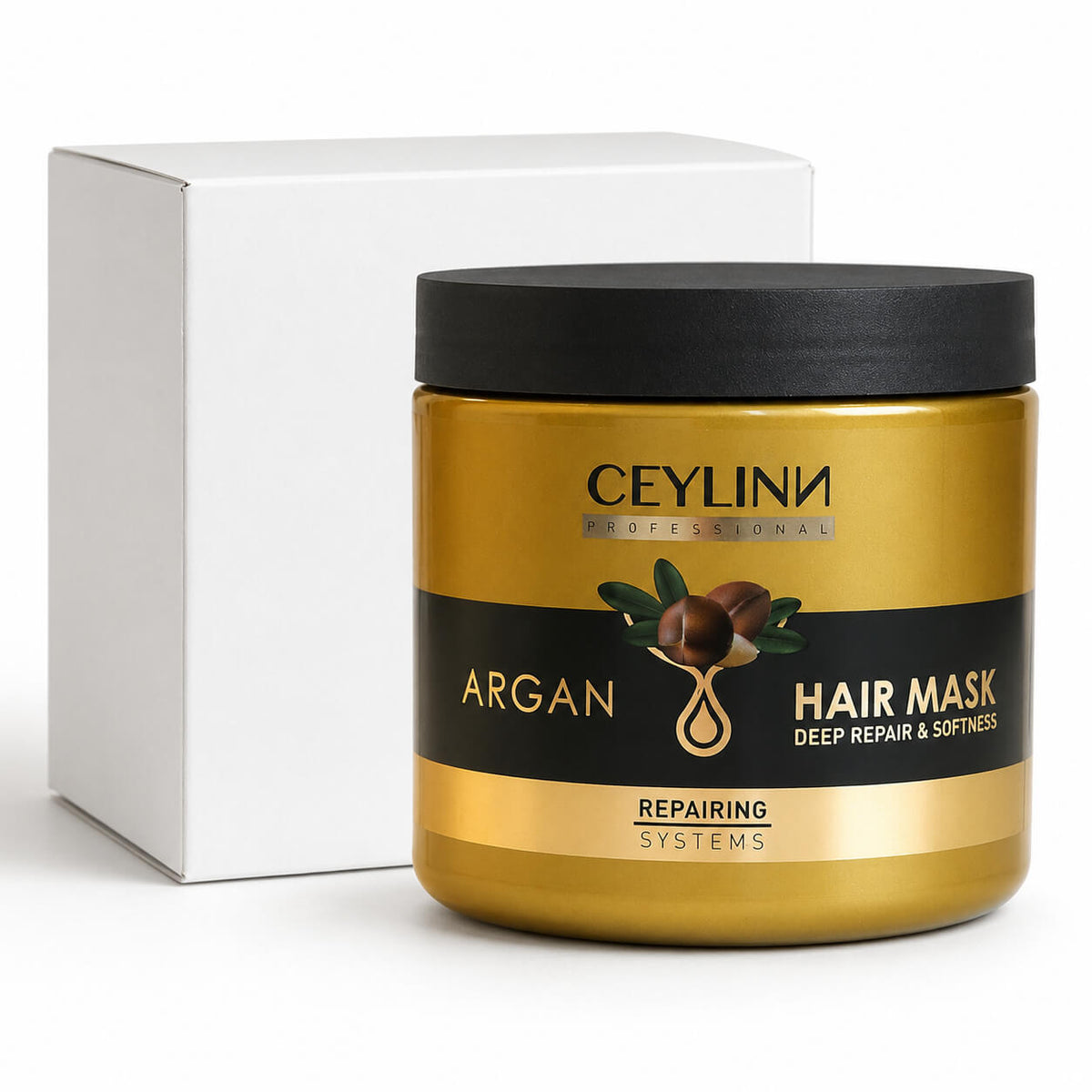 Carton of 12x Ceylinn Argan Deep Repair Hair Mask 500ml