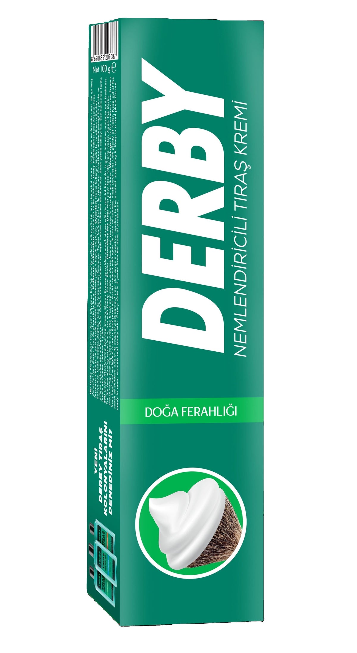 Derby Shaving Cream 12 Pack Bundle - Professional Turkish Shaving Cream Tube 100g - Natural Scent - image 3