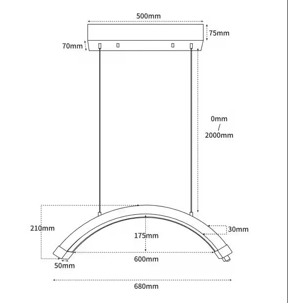 Karma LED 28" Ceiling Mounted Lamp Black 010901 - image 2