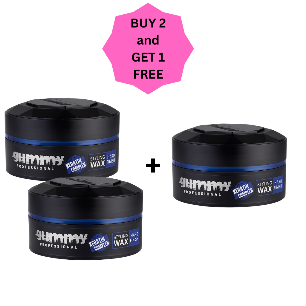 2+1 Free Deal Gummy Professional Keratin Complex Hard Finish Styling Wax 150ml