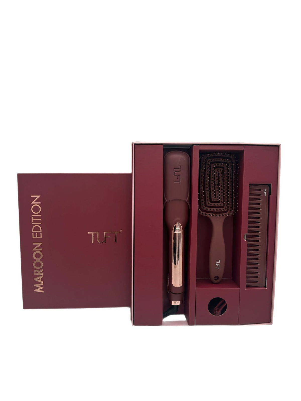 TUFT Diamond Plus 2" Wide Plate Hair Straightener 200W 6609 Maroon
