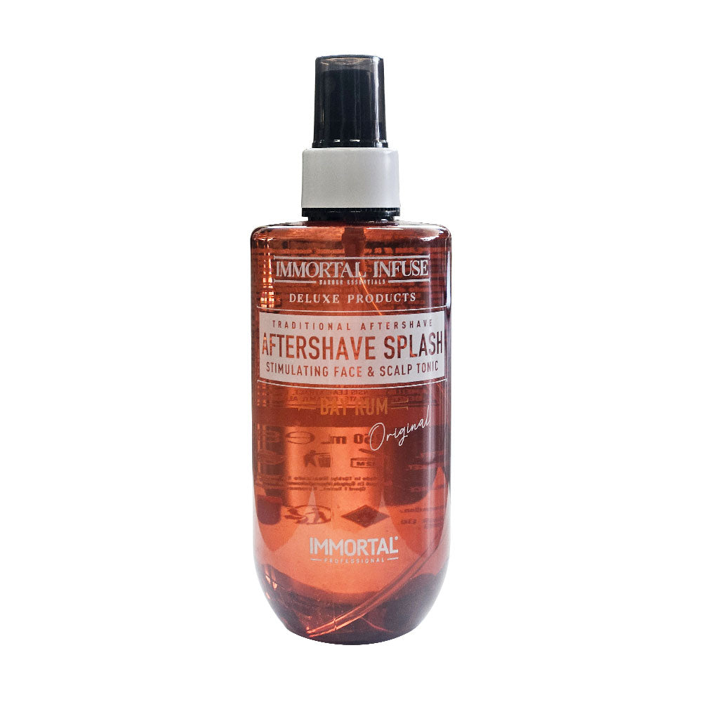 Immortal Infuse Aftershave Splash Bay Rum Face & Scalp Tonic 250ml