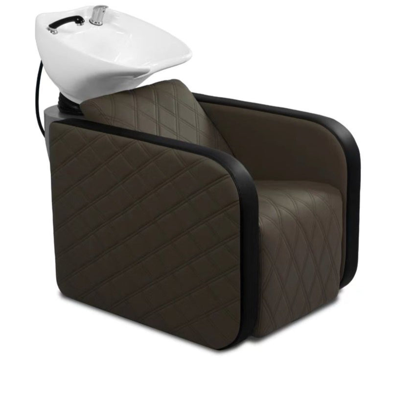 Karma Complete Shampoo Unit Clunes Electric Brown with Pattern & White Standard Basin 0315012104EP