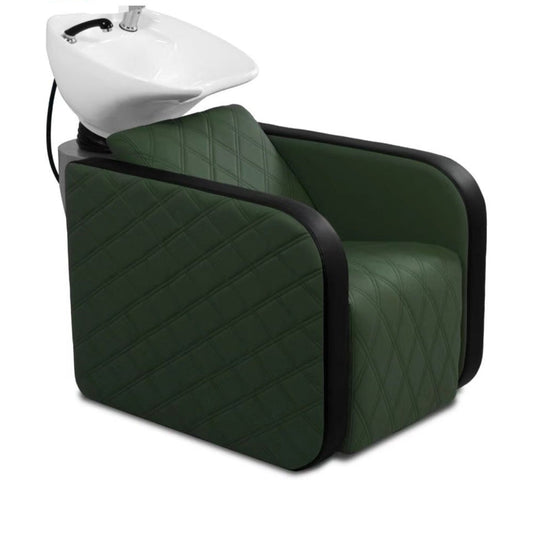 Karma Complete Shampoo Unit Clunes Electric Green with Pattern & White Standard Basin 0315172204EP
