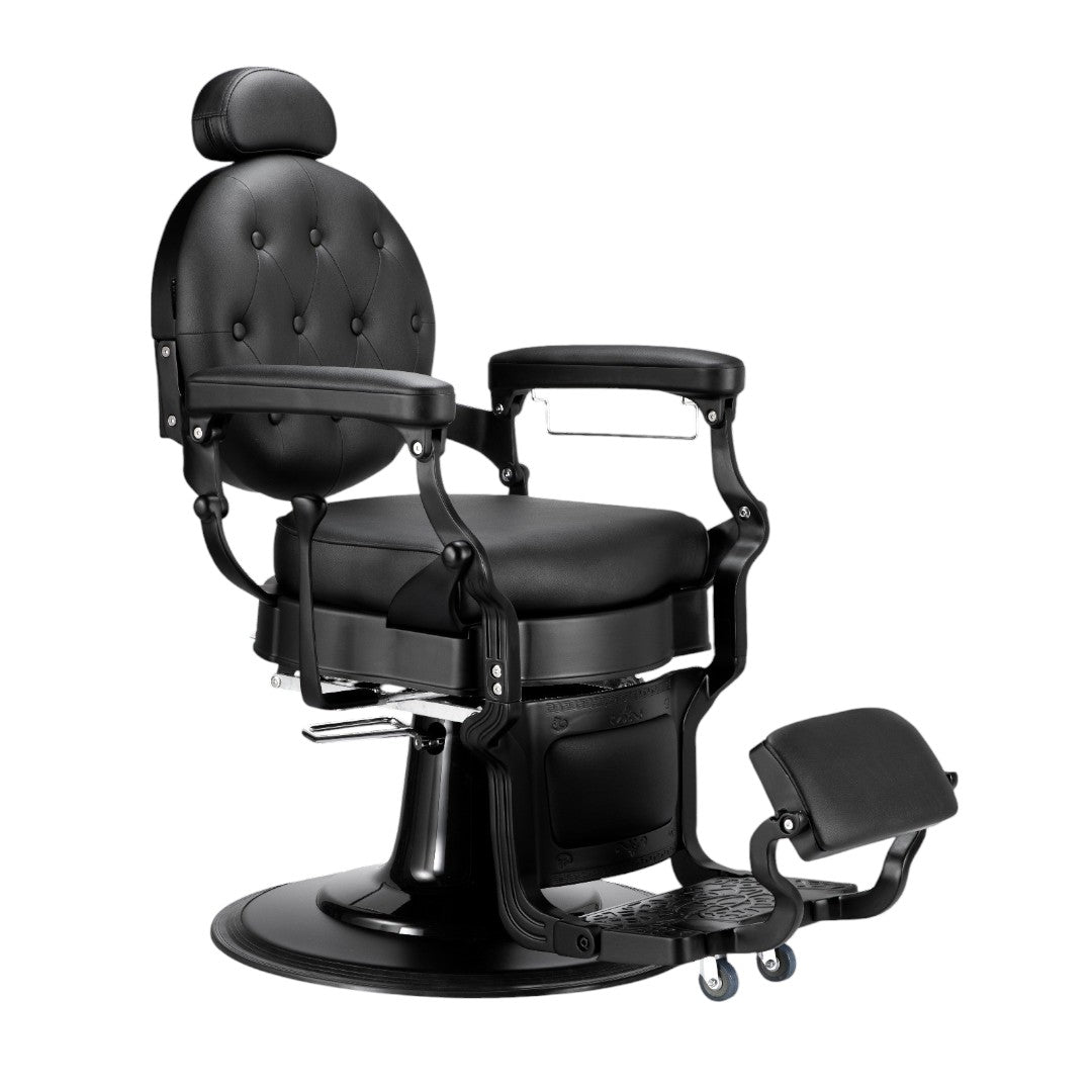 Karma Mackay Professional Barber Chair Black & Black 04140101 – Hydraulic Chair
