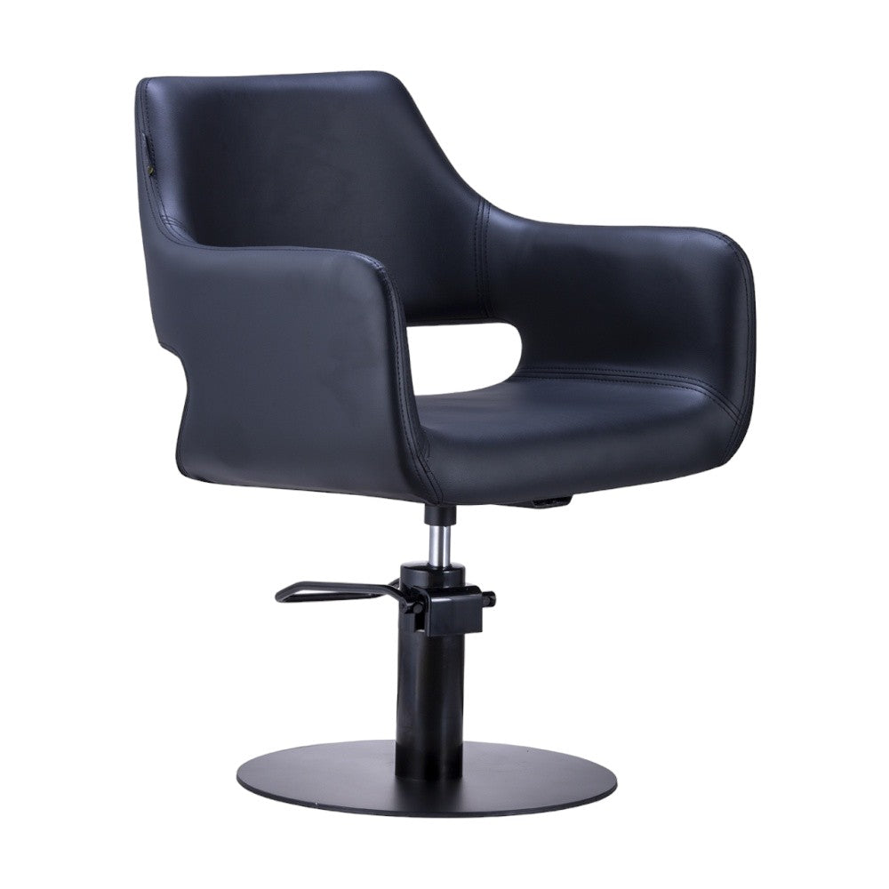 Karma Mudgee Salon Chair 02100101 - Black with Black Round Base & Pump - image 2