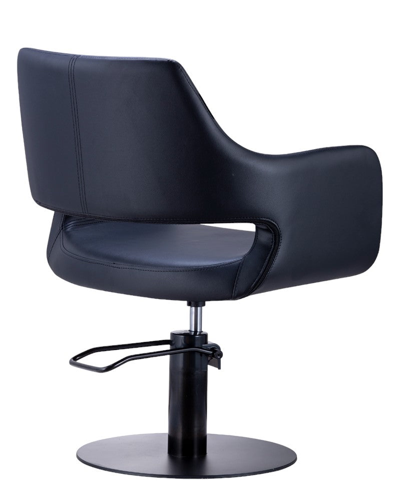 Karma Mudgee Salon Chair 02100101 - Black with Black Round Base & Pump - image 3