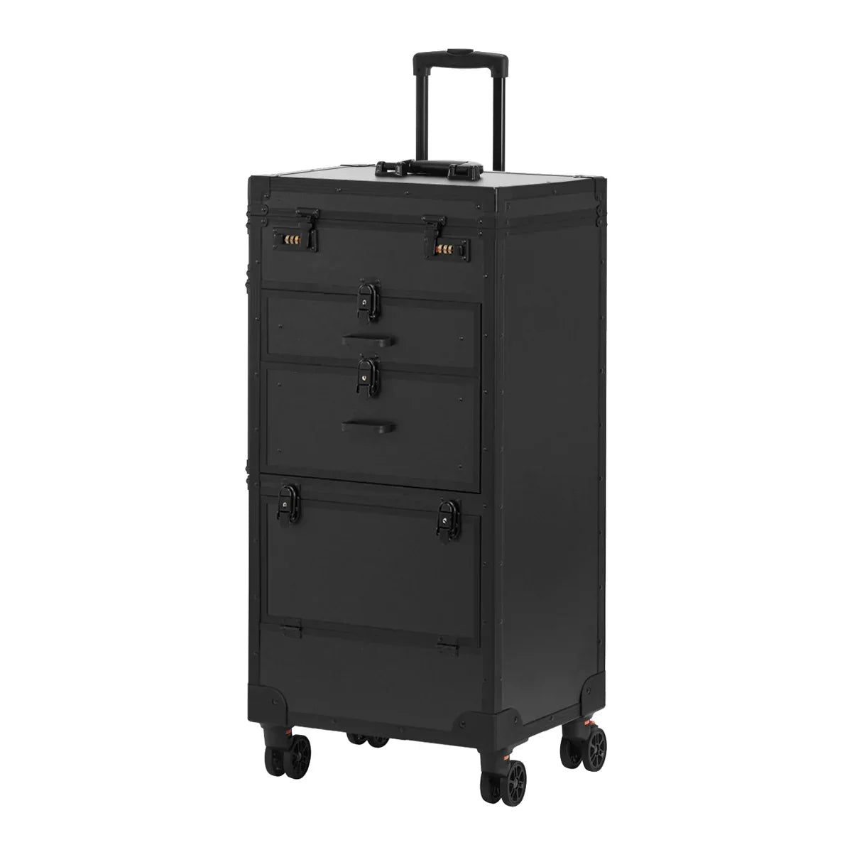 Karma Professional Portable Hard Case Salon Trolley Lockabe with Drawers KHRC01 - Black - image 3