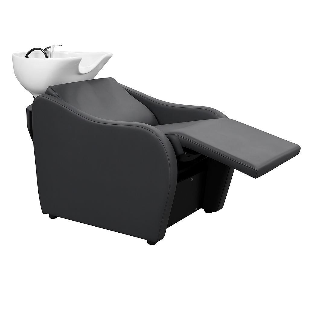 Karma Shampoo Unit Mosman with Shiatsu Massage Black with White Deep Basin 0318012204