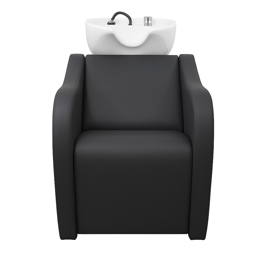 Karma Shampoo Unit Mosman with Shiatsu Massage Black with White Deep Basin 0318012204 - image 2