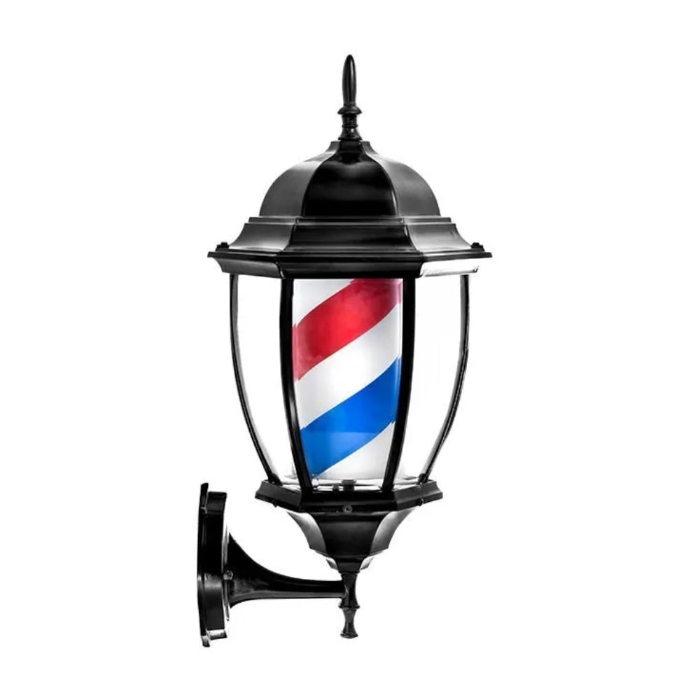 Karma Barber Pole #6 Black Street Lamp Blue & Red 1103F