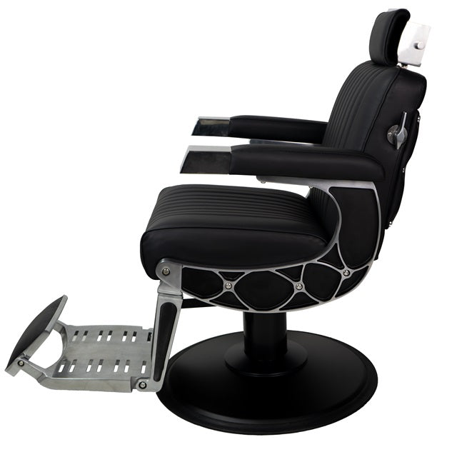 Karma Chandler Barber Chair Black & Chrome 04120101 - image 3