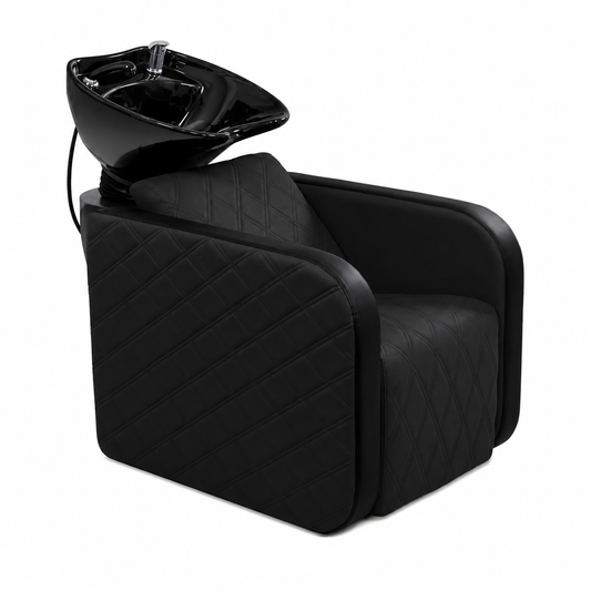 Karma Complete Shampoo Unit Clunes Electric Black with Pattern & Black Deep Basin 03150101EP