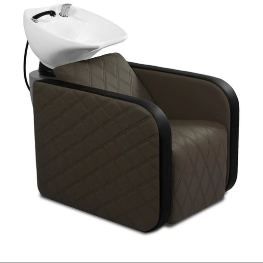 Karma Complete Shampoo Unit Clunes Electric Brown with Pattern & Black Standard Basin 0316012101EP