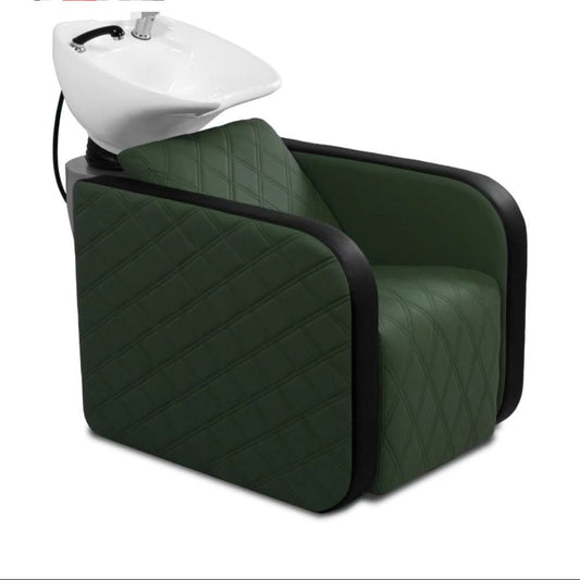 Karma Complete Shampoo Unit Clunes Manual Green with Pattern & White Deep Basin 0315162204MP