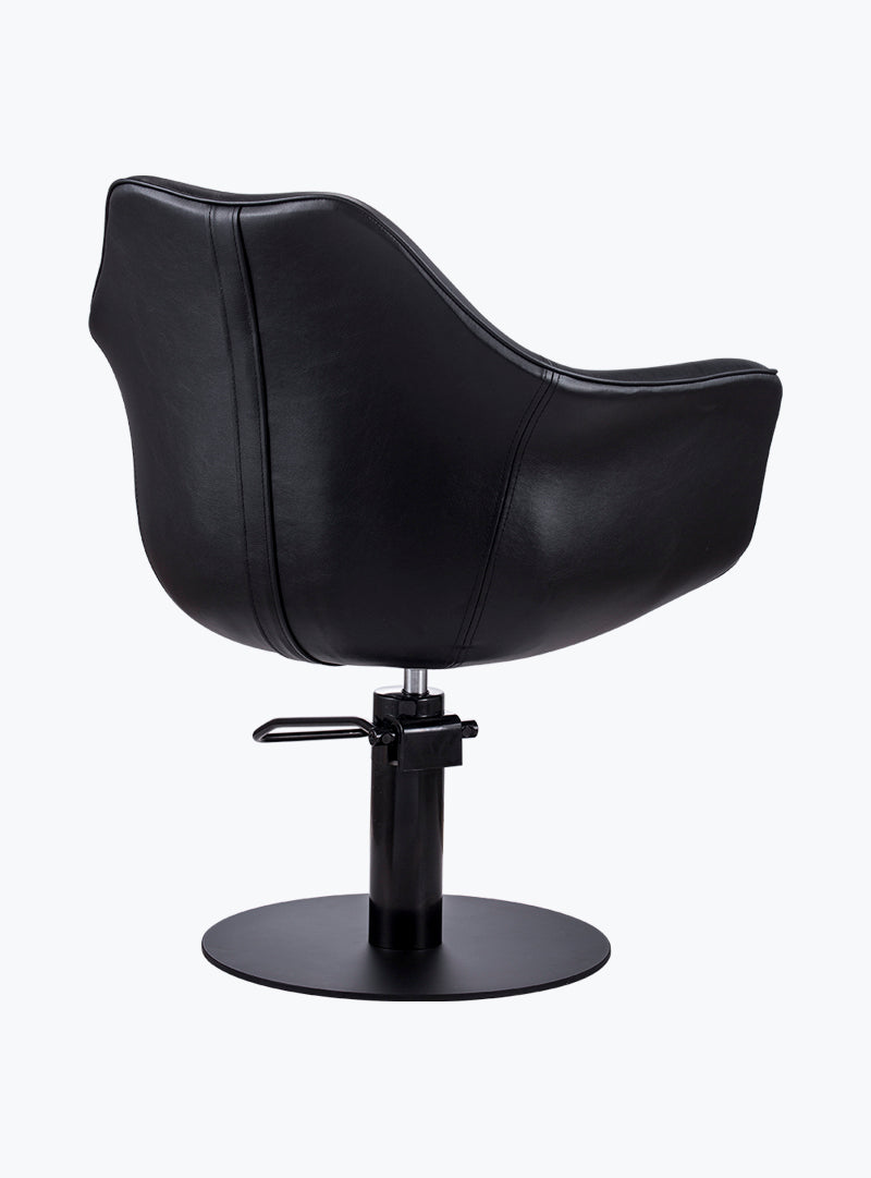 Karma Cronulla Salon Chair 02050101 - Black with Black Round Base & Black Pump - image 3