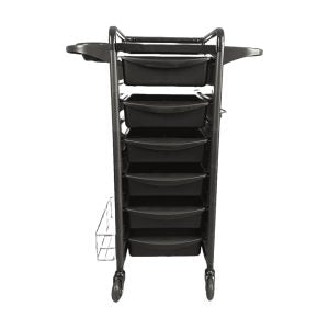 Karma Darwin Full Metal 7 Tier Hair Salon Super Heavy Duty Trolley Black 080501 - Fully Assembled - image 3