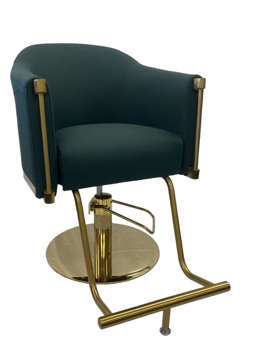 Karma Eden Salon Chair Emerald Green with Gold Base 02182303