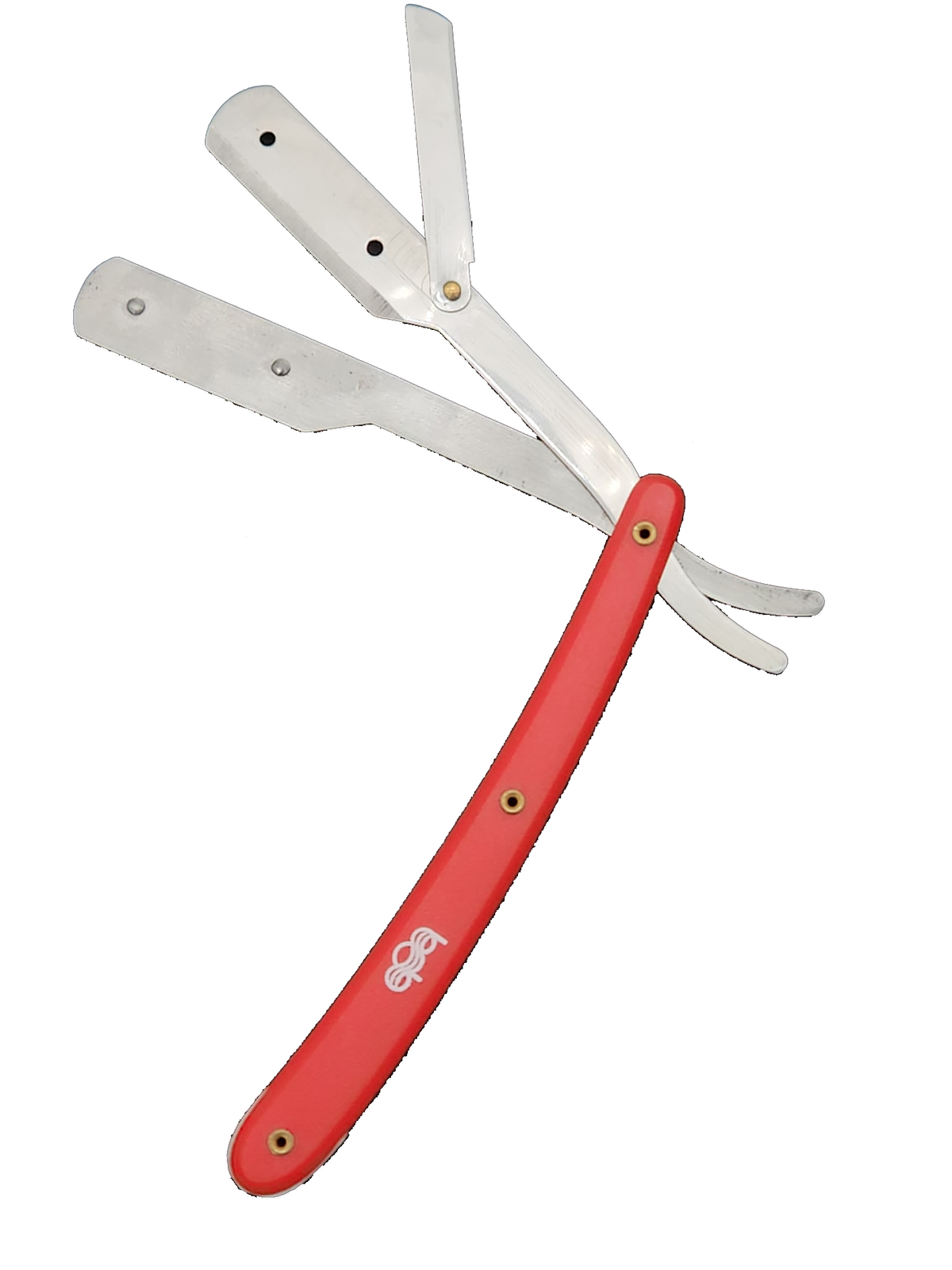 BOB Butterfly Plastic Handle Cut Throat Shaving Razor - Red
