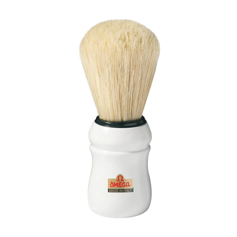 Omega Boar Bristle Shaving Brush 10049 White