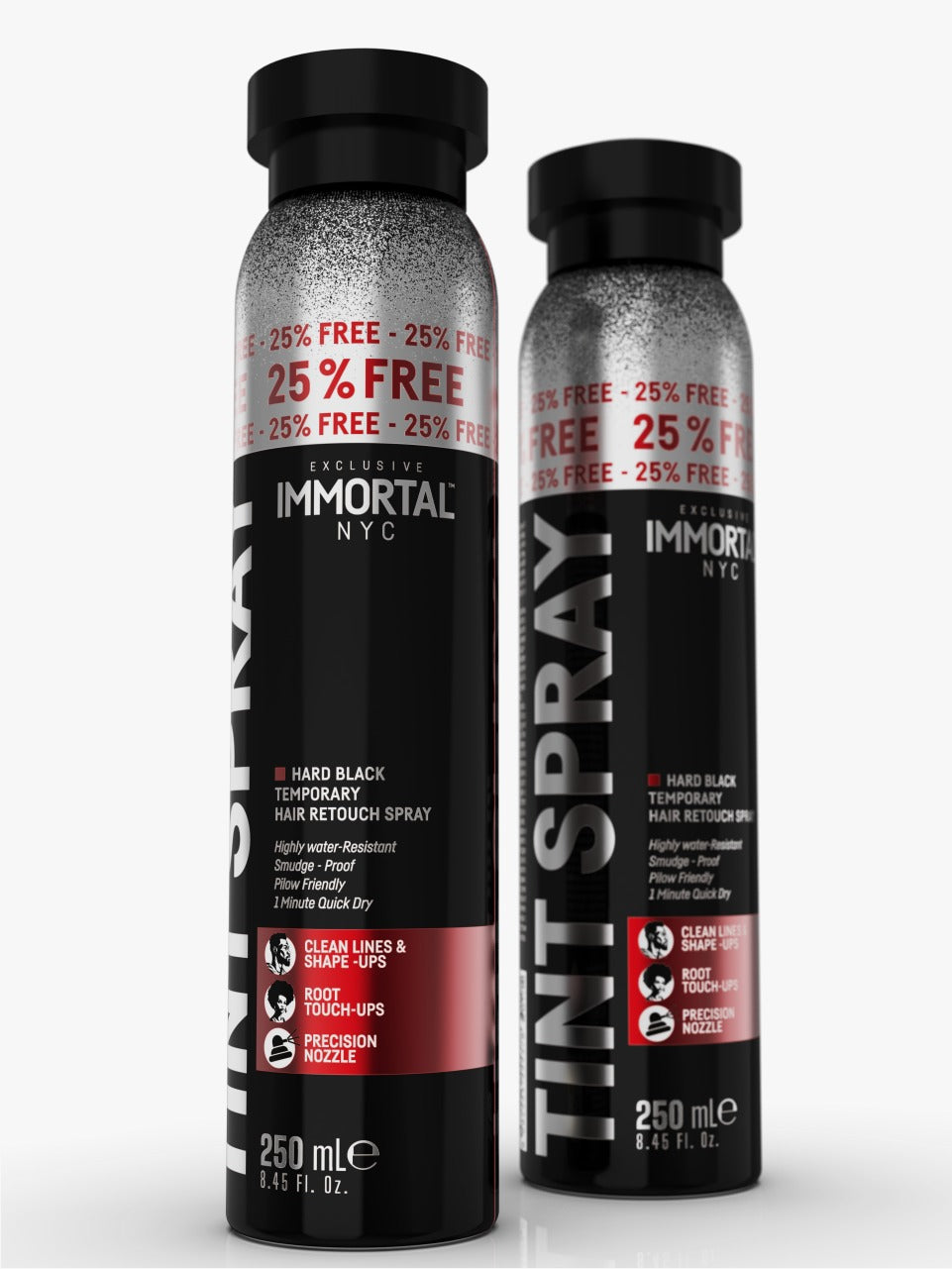 Immortal Root Concealer Temporary Colour & Thickening Spray 250ml - Black