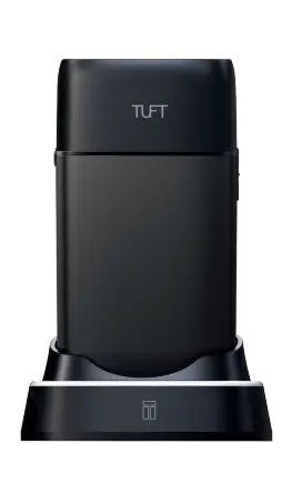 Tuft Black Steel Professional Double Foil Shaver with Holder