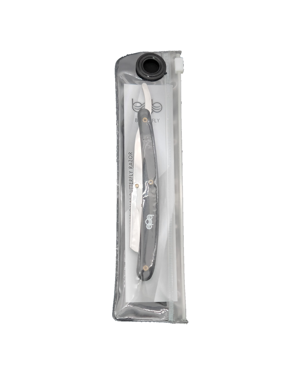 BOB Butterfly Plastic Handle Cut Throat Shaving Razor - Black - image 3