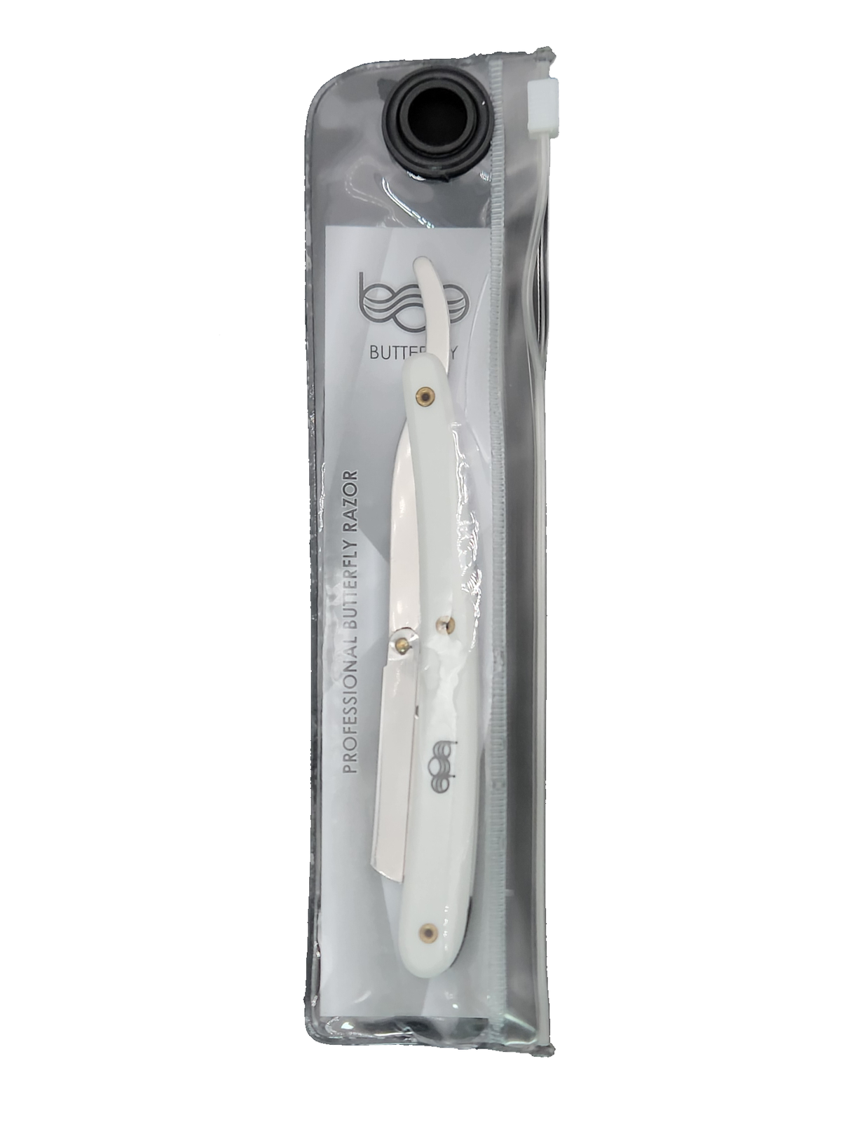 BOB Butterfly Plastic Handle Cut Throat Shaving Razor - White - image 3