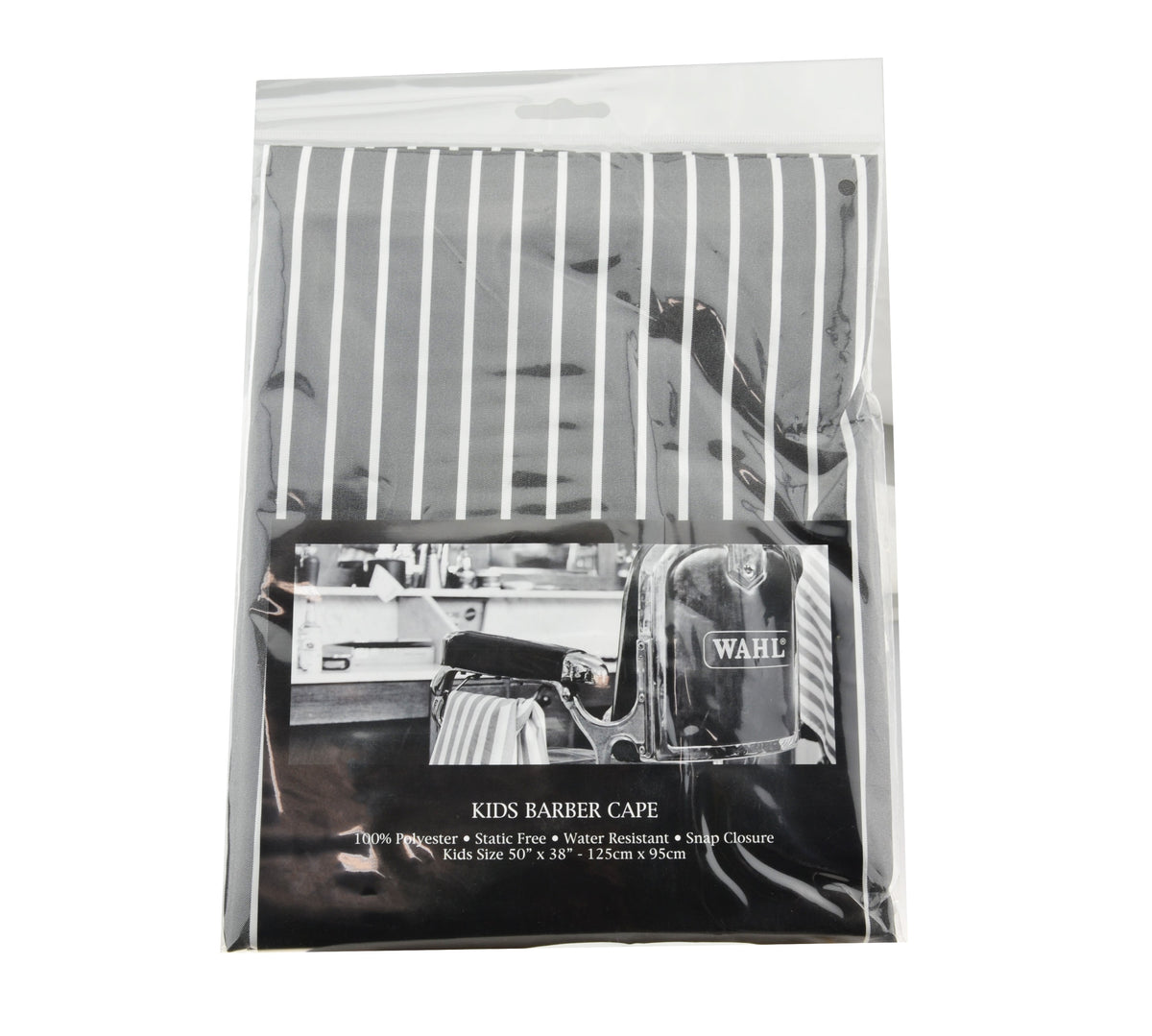 Wahl Kiddy Cape Pinstripe Grey