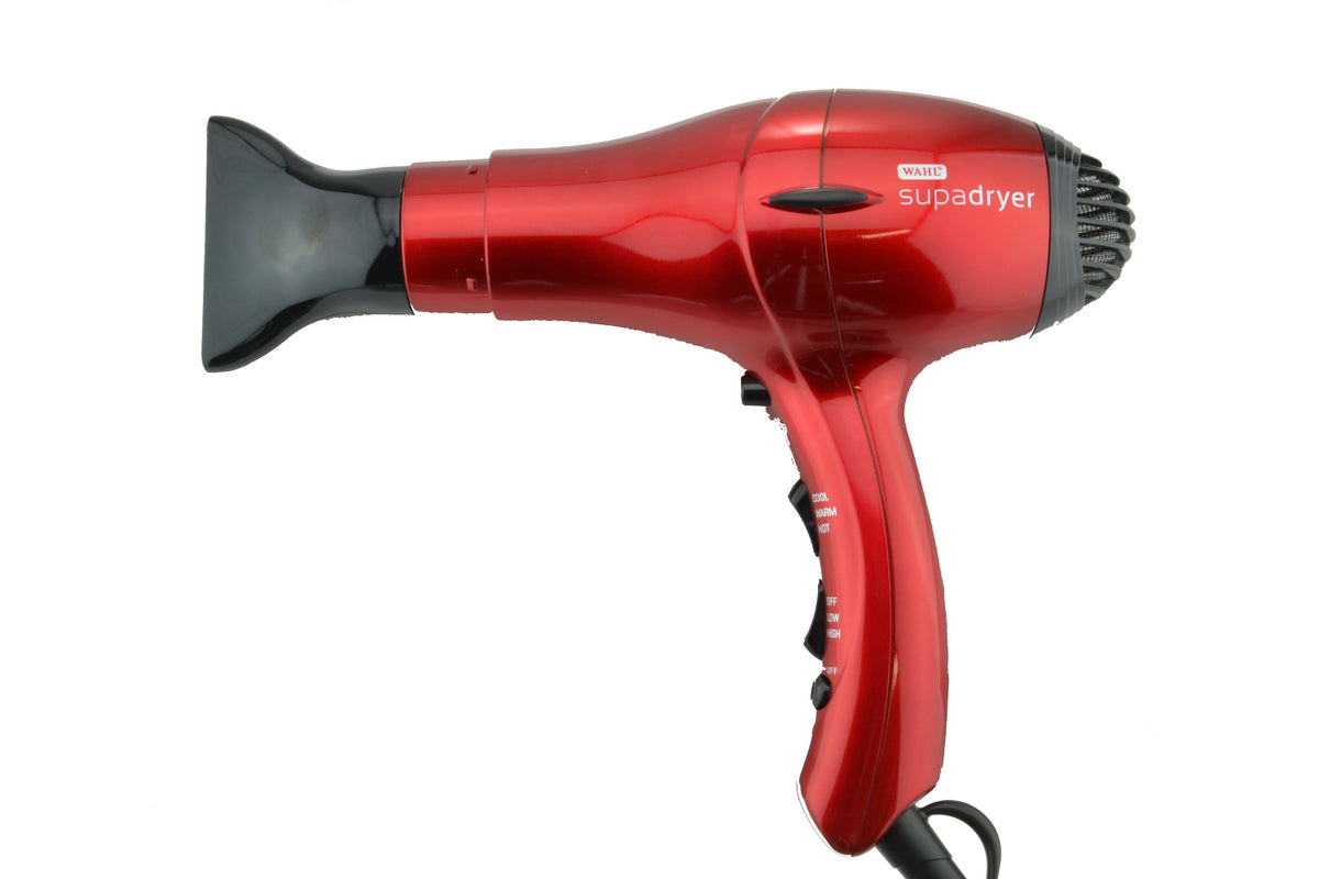 Wahl Supa Dryer Ionic Hair Dryer with Diffuser Red by Wahl