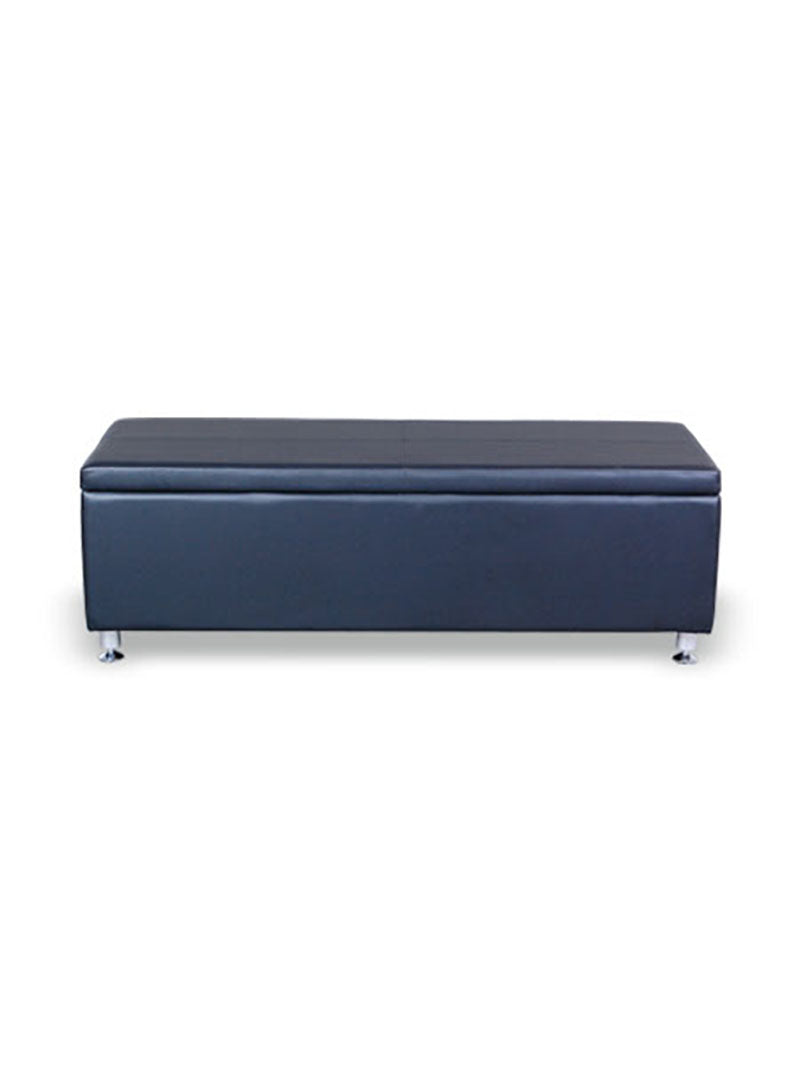 Karma Pooraka 3 Seater Ottoman Waiting Lounge With Storage 05010101 - Black - image 2